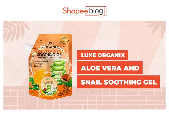 luxe organix aloe vera and snail soothing gel