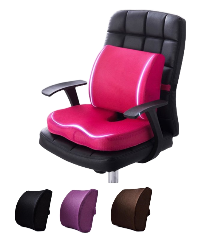 Purple The Seat Cushion The Car Office Chair Lumbar Support 