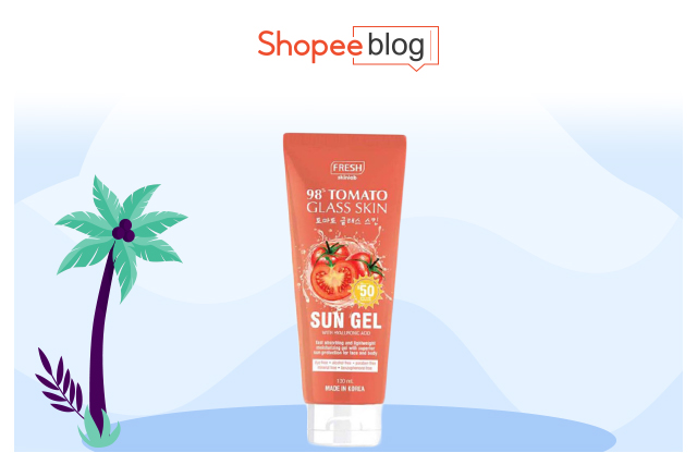fresh 98% tomato glass skin sun gel