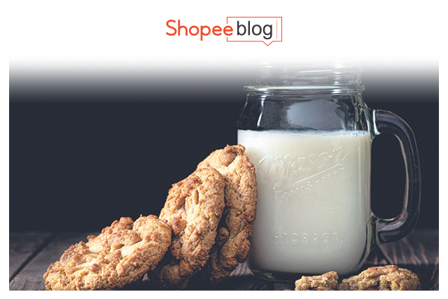 low fat milk with cookies