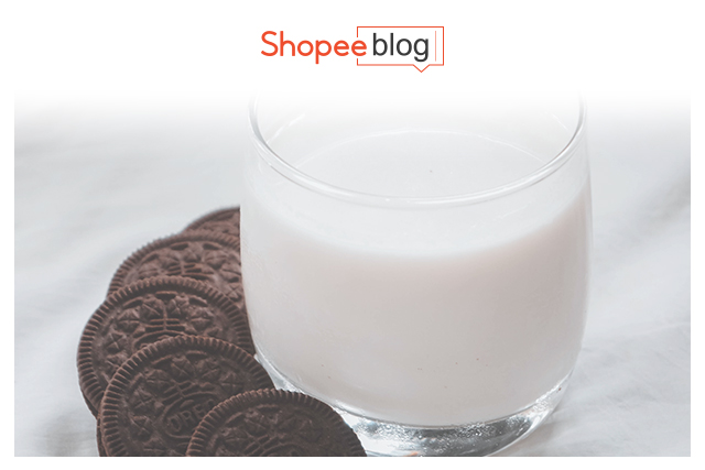 organic milk with chocolate cookies