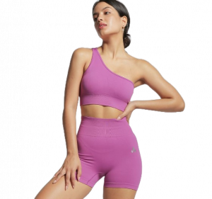 lotus activewear lula one shoulder sports bra