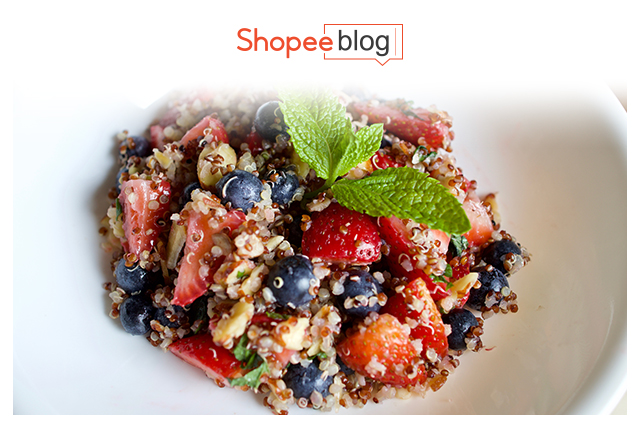 bowl of quinoa with fruits