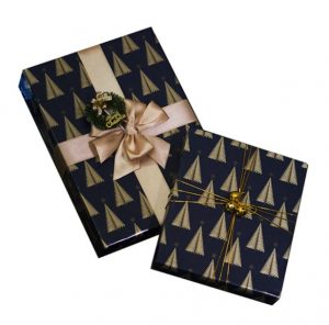 blue gift wrapper