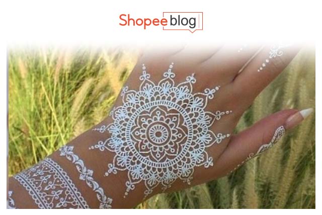 white henna tattoos