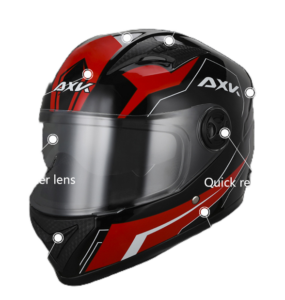 axk 557 double mirror motorcycle full face helmet