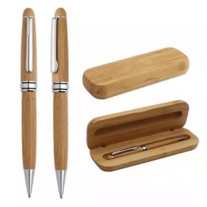 personalized bamboo pen with case