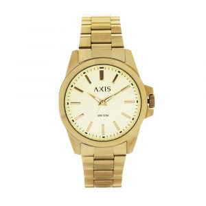 axis men's gold stainless watch