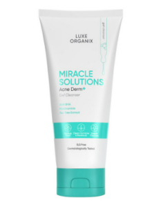 luxe organix aha bha miracle solutions facial cleanser