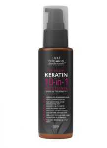 luxe organix premium keratin 10-in-1 hair elixir leave in