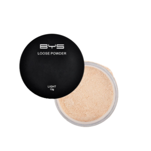 bys loose powder with puff light