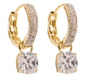 mikana 18k gold plated drop earrings
