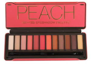 bys eyeshadow palette in tin peach