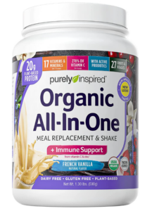 purely inspired organic all in one meal replacement shake plant based protein powder