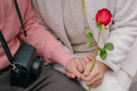 couple talking about date ideas on valentines day