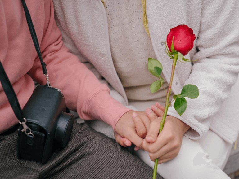 couple talking about date ideas on valentines day