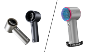 JISULIFE Handheld Fan Pro1 (left) vs. GOOJODOQ 4000mAh Turbo Jet Mini Fan (right)