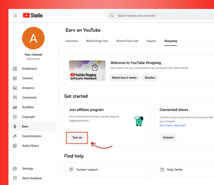 youtube shopping x shopee step 2 process