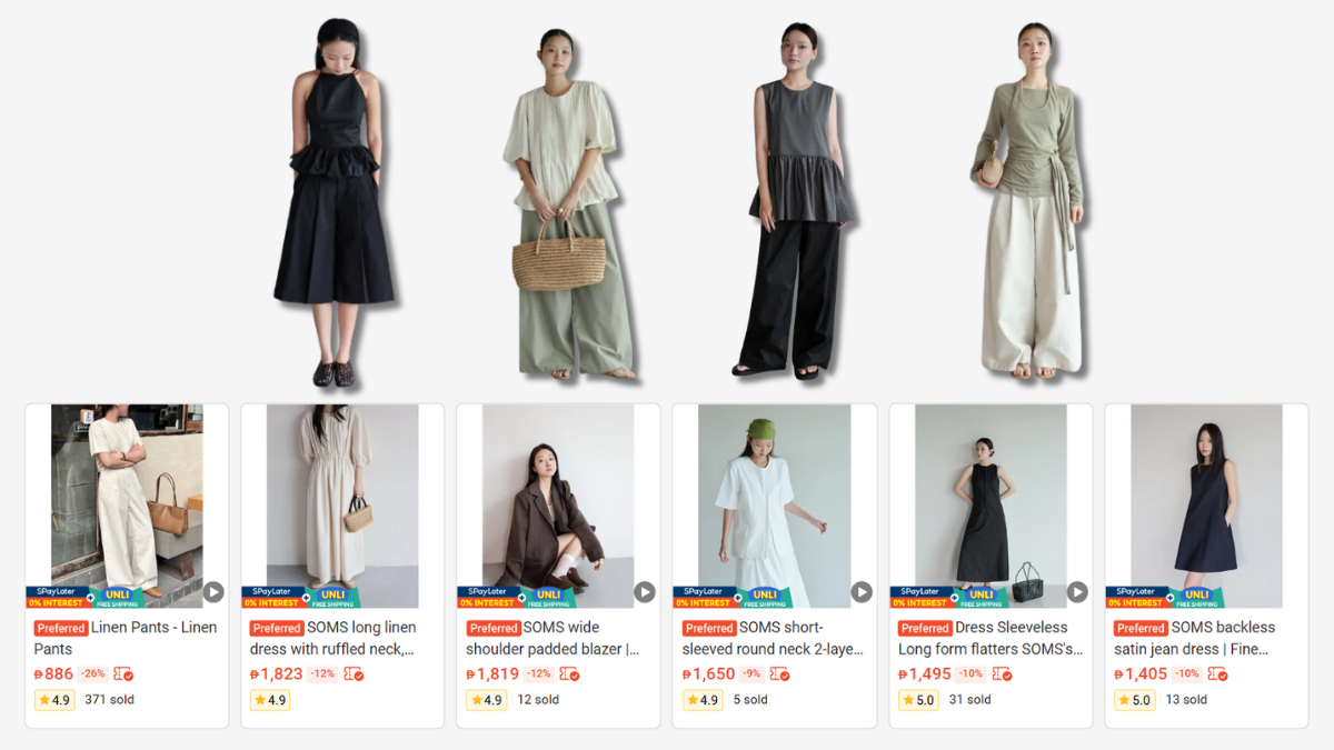 Soms Store the Vietnamese clothing brand on Shopee