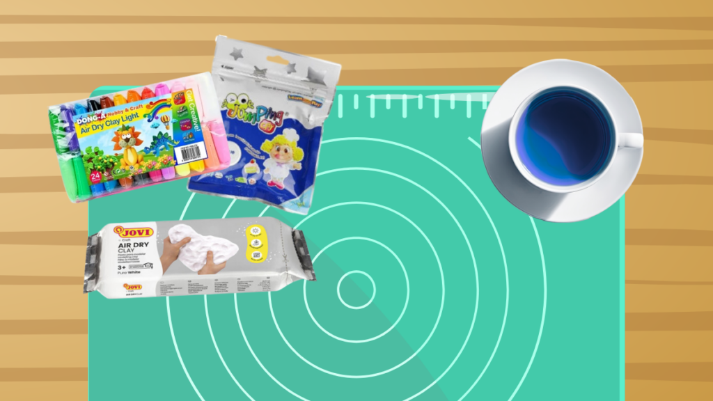 One step of air dry clay activity: Prepare Your Workspace and Materials