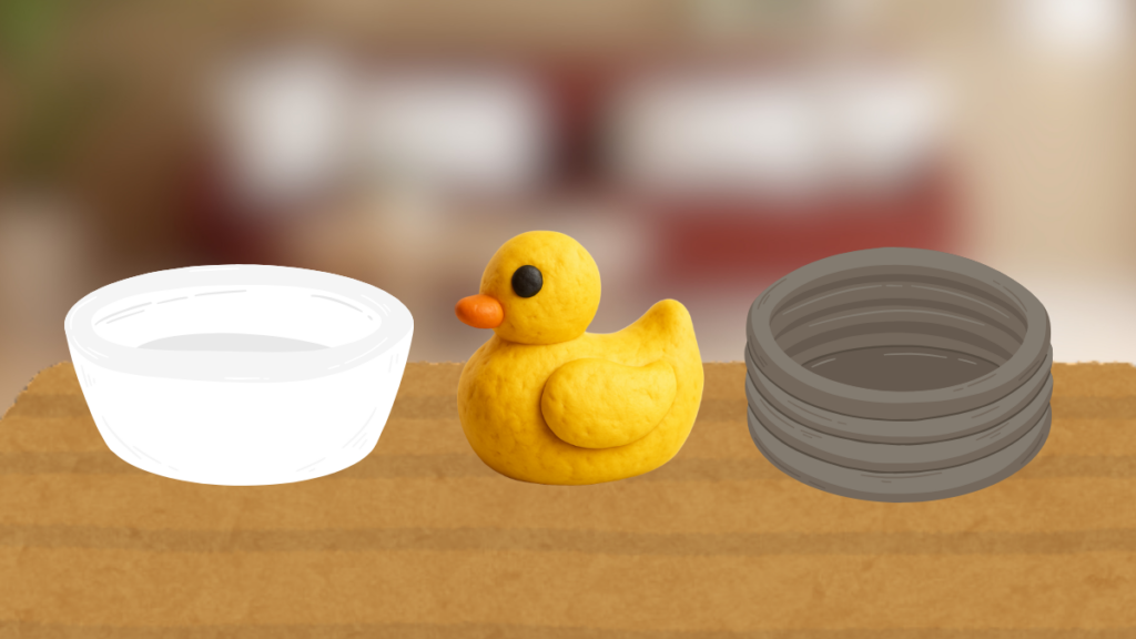 One step of air dry clay activity: drying