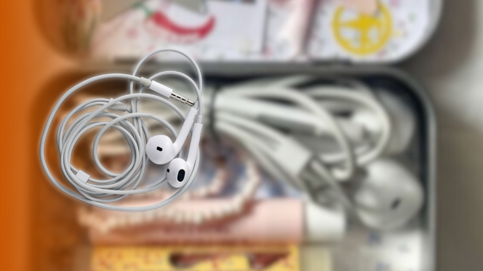 An image of a wired earphones