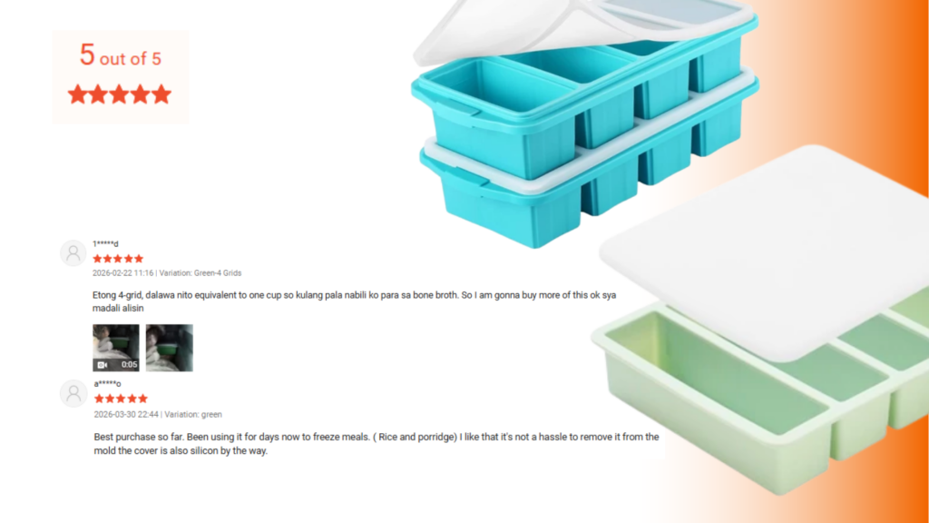 silicone tray for meal prep