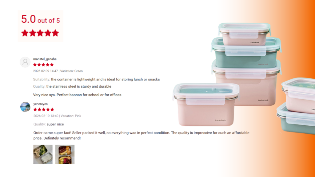 stainless food container for meal prep