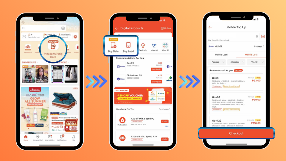 How to buy load on Shopee?
