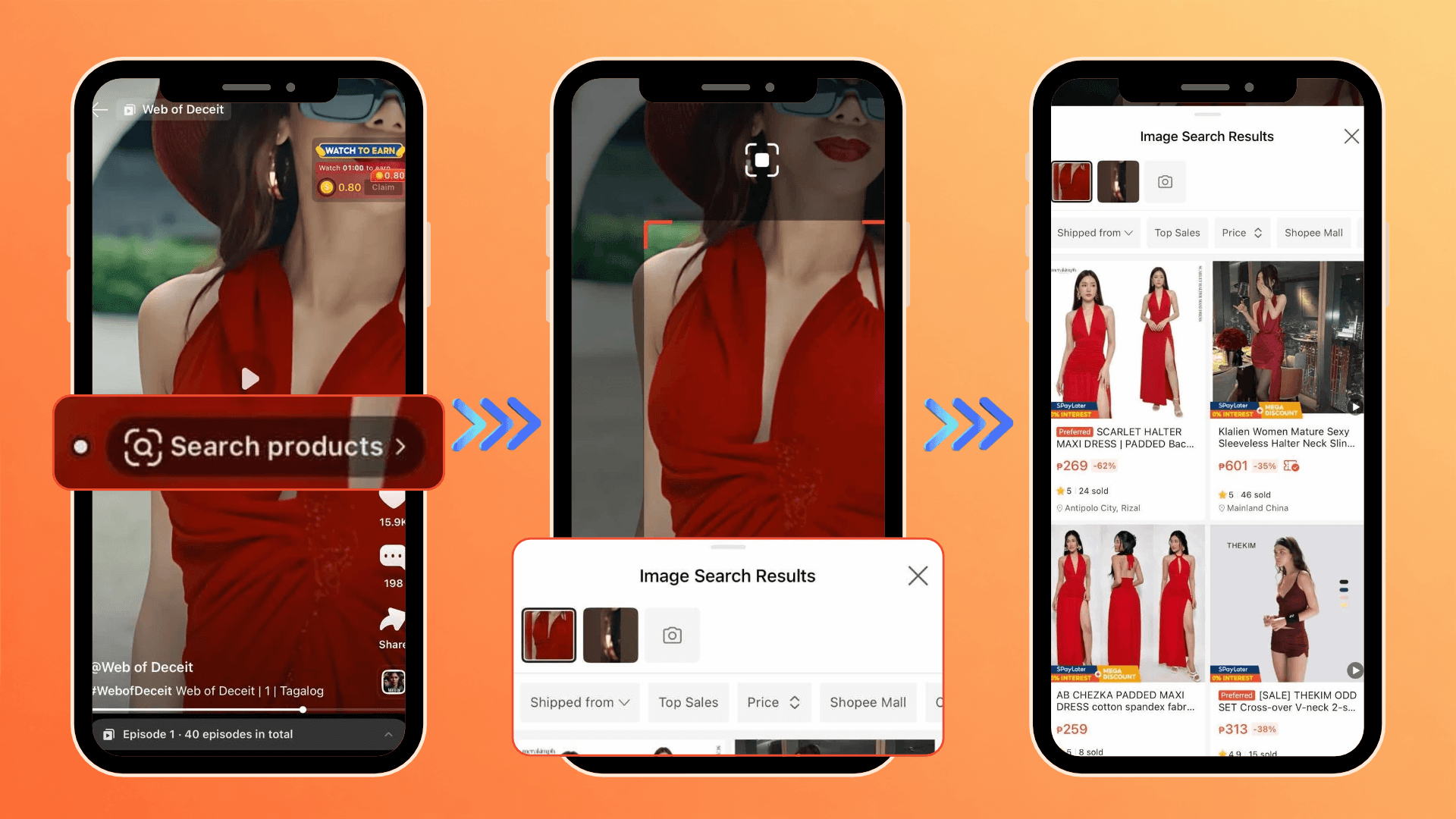 Shopee Drama Search Product Process