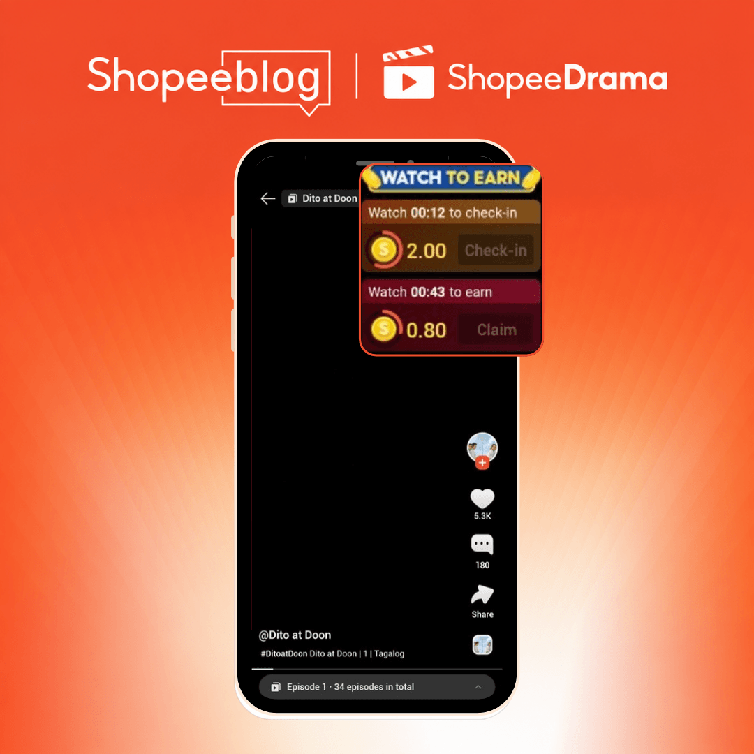 Shopee Drama Watch to Earn Feature