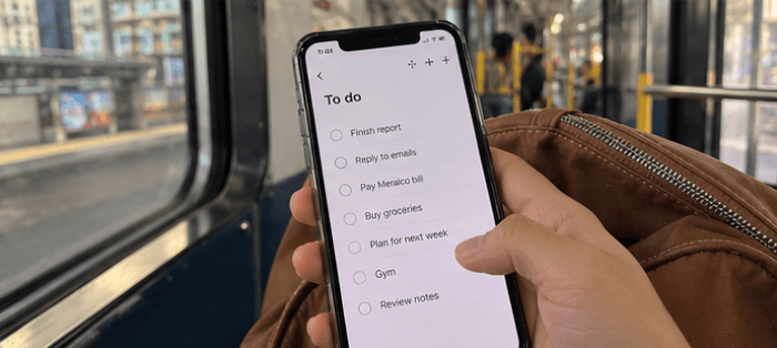 Organizing your to-do list during commute