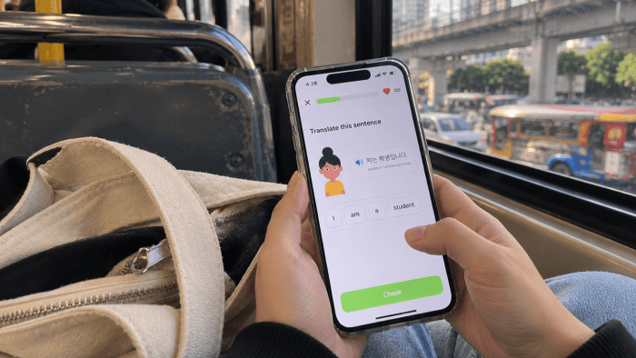 Learn a language during commute