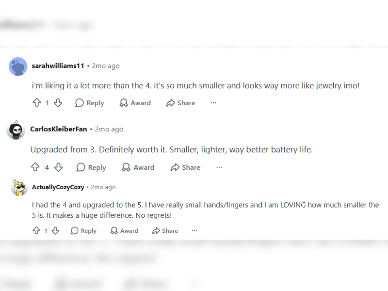 Comments from r/ouraring